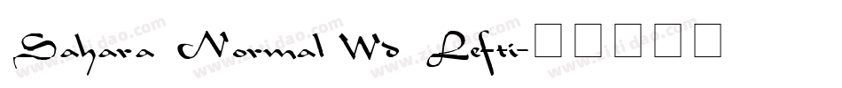 Sahara Normal Wd Lefti字体转换